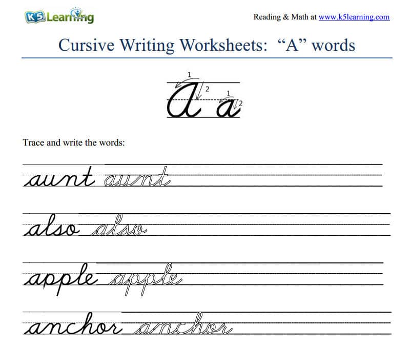 Why Do Schools Still Teach Cursive Writing K5 Learning